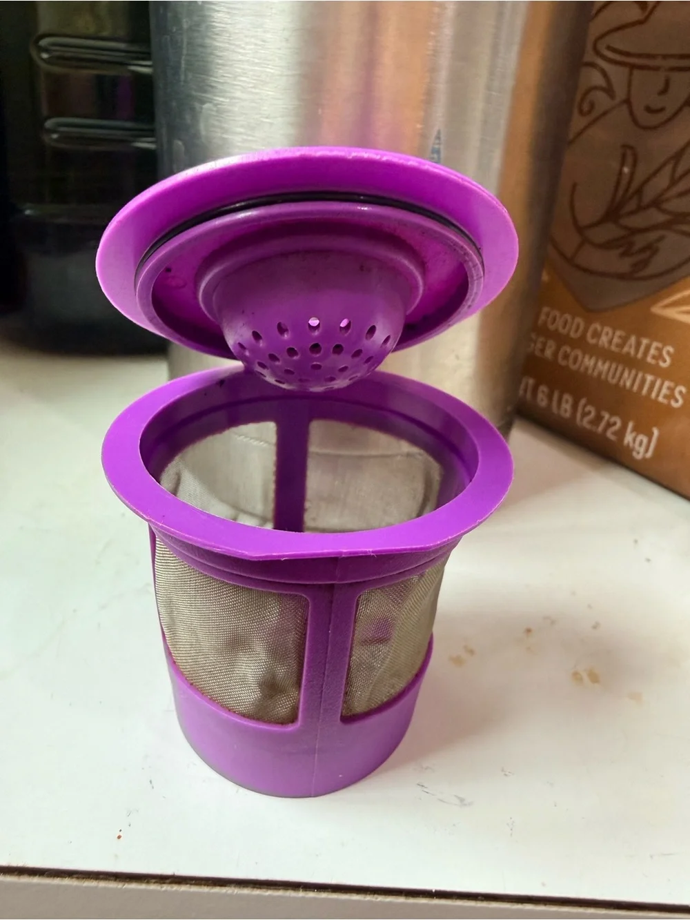 Purple Reusable Coffee Filter Pods - Pack of 4